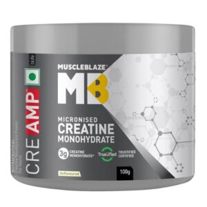 MuscleBlaze Micronised Creatine Monohydrate CreAMP Powder, Unflavoured