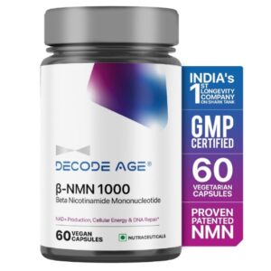 Decode Age NMN Supplement, 99.9% Pure Beta NMN, NAD+ Booster for Energy, Cellular Repair & Skin Health